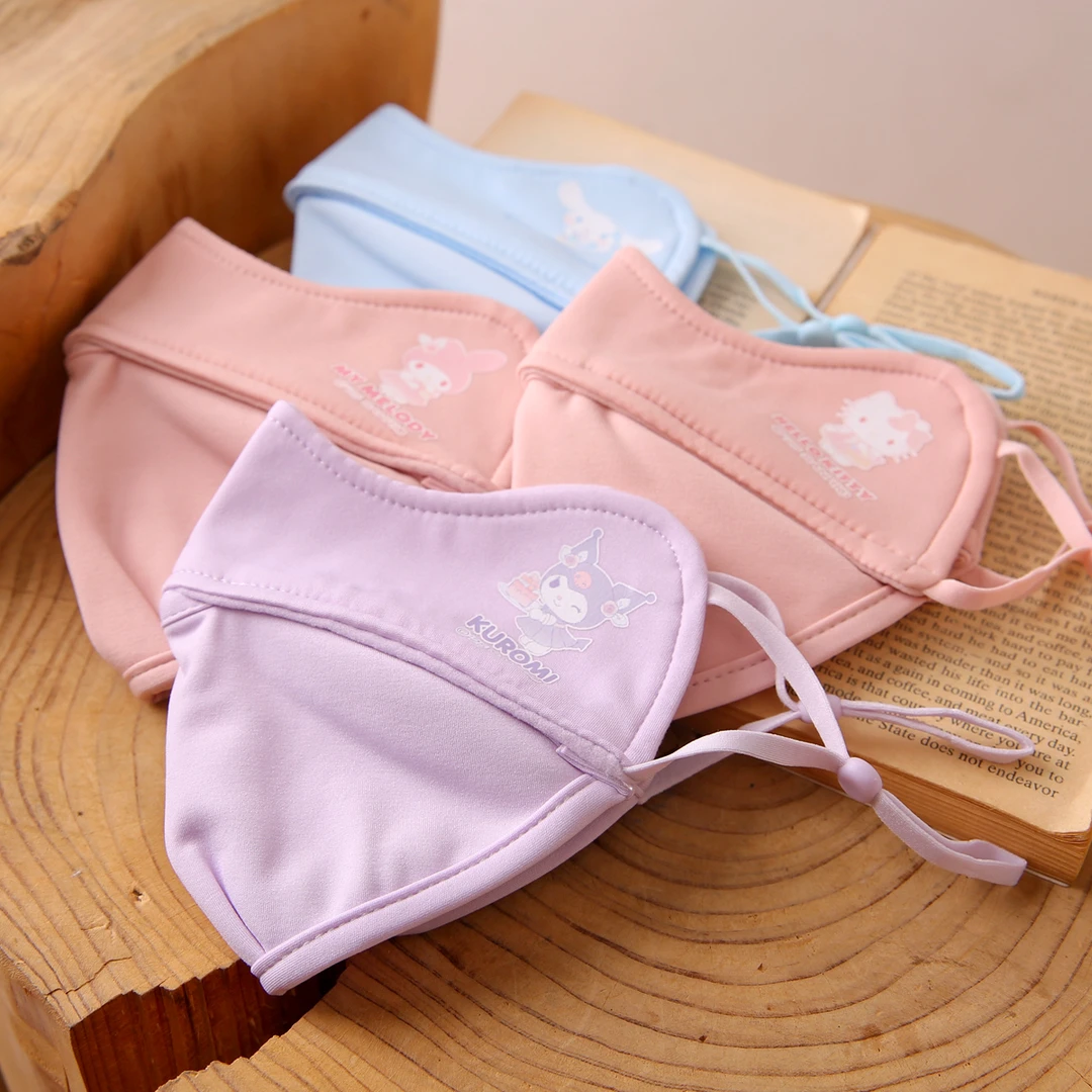 3-12岁儿童口罩女孩纯棉透气可水洗秋冬季中大童可爱护脸面罩保暖