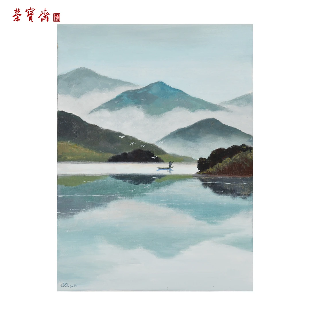 早7（F37305）《江南》书画 布面油画 40*30cm