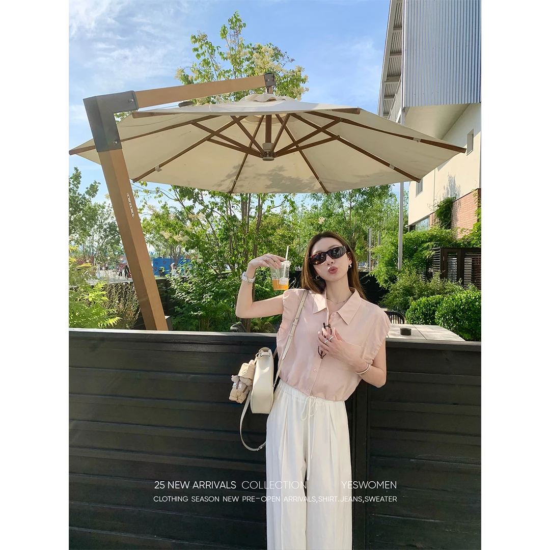 YESWOMEN【DA】云褶衬衫·天丝亚麻混纺浅彩色系 廓形XYF6255A4237