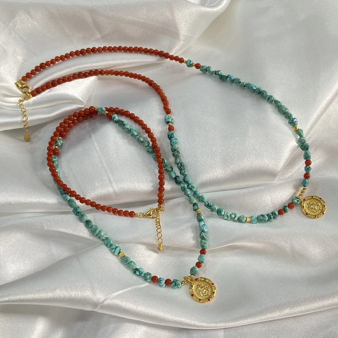 【星浩珠宝】绿松石项链20-3T219H33【多样性发一件】