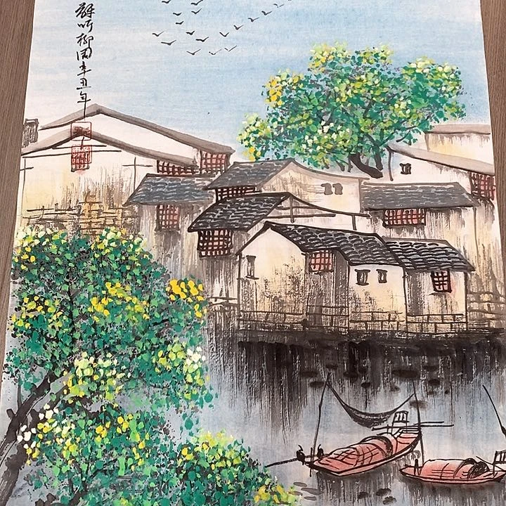 手绘国画作品999