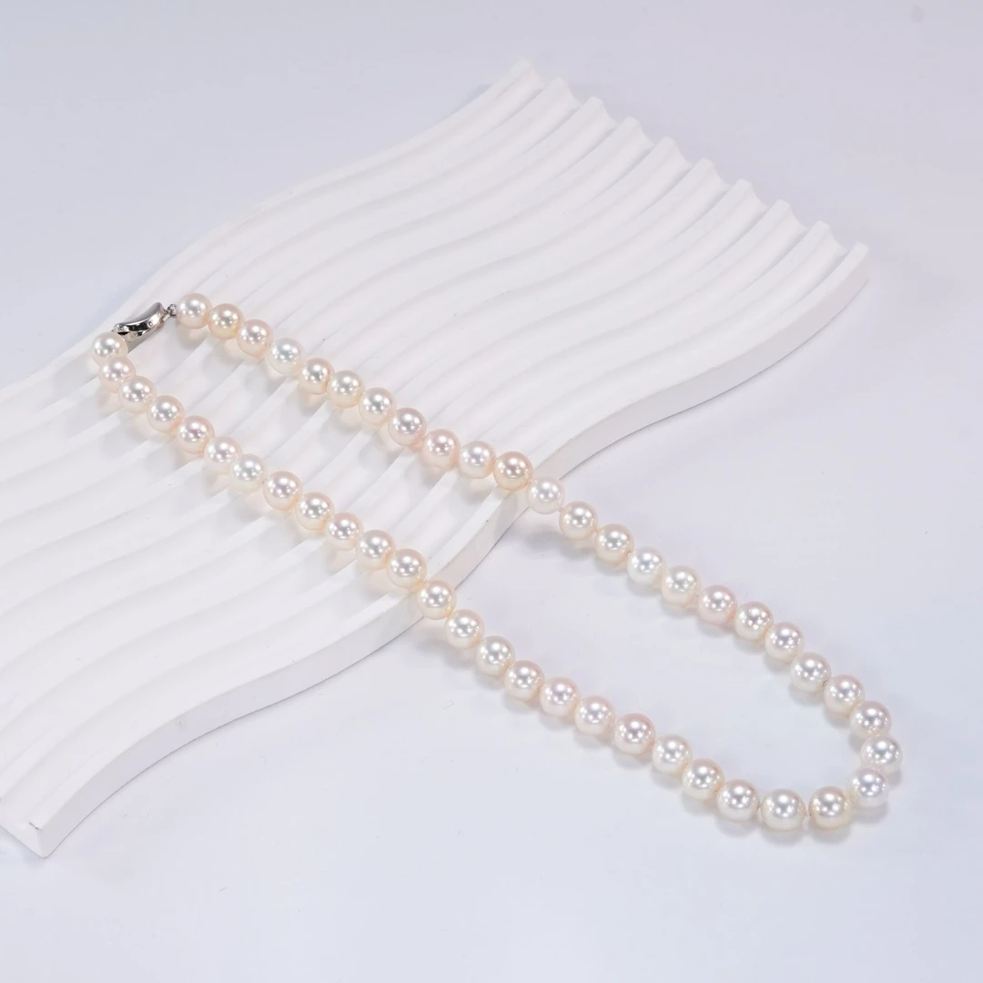 珍妮甄选 S925银海水珍珠8.5-9mm Akoya项链 CY224007