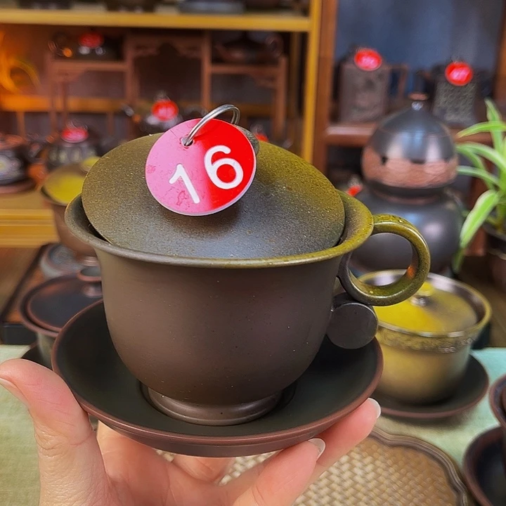 蛟龙精品柴烧手把盖碗190毫升