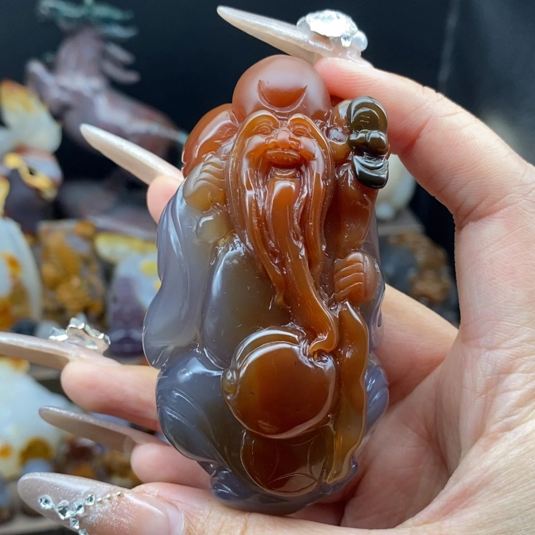 玛瑙/玉髓未镶嵌吊坠(不含链)云*鱼