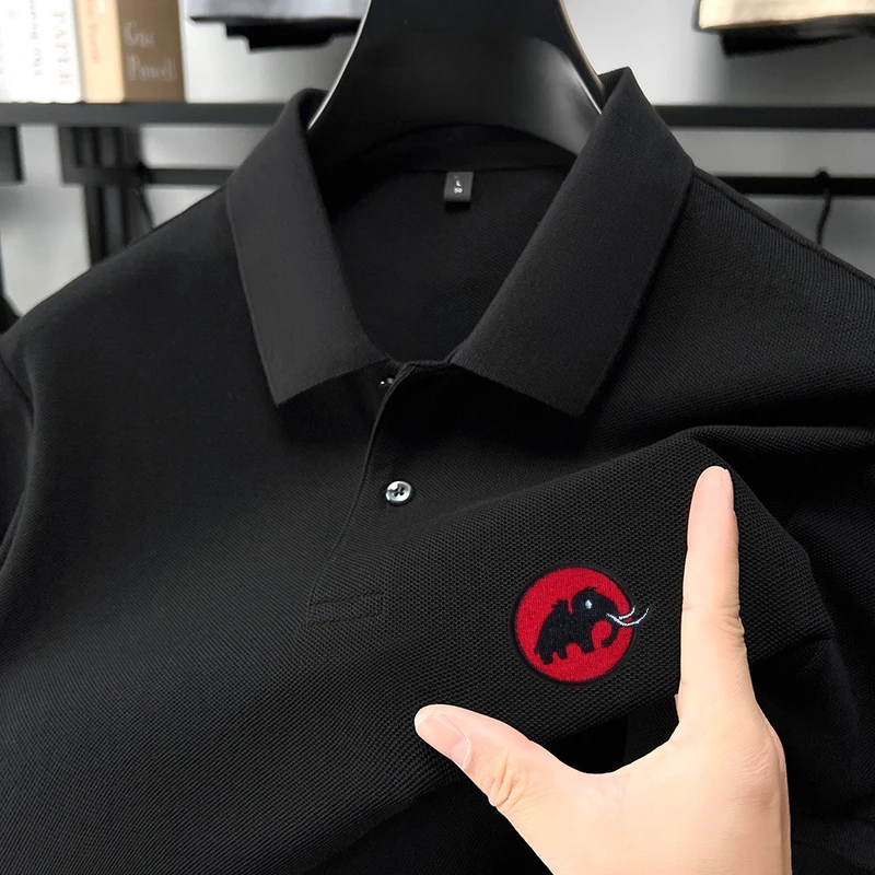 MEUMAVT猛犸夏季新款男士纯棉T恤绣花百搭宽松商务休闲短袖Polo衫