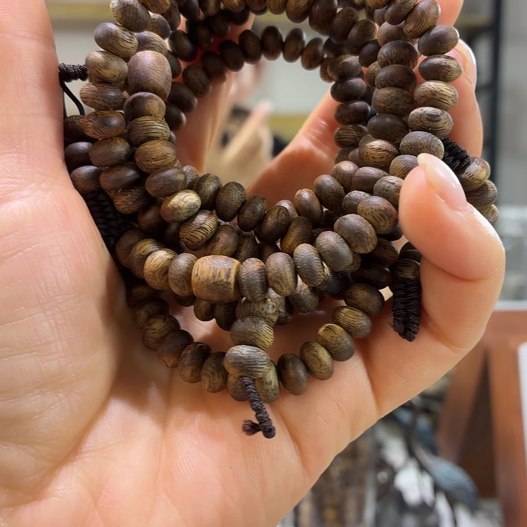 沉香手串乌身老料双圈10克多样性发1