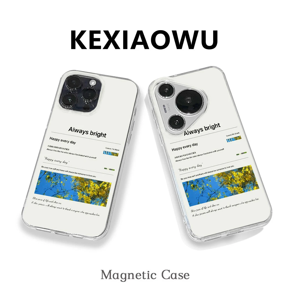 柳暗花明适用苹果17pro16华为p70小米15vivoppo双层IMD磁吸手机壳