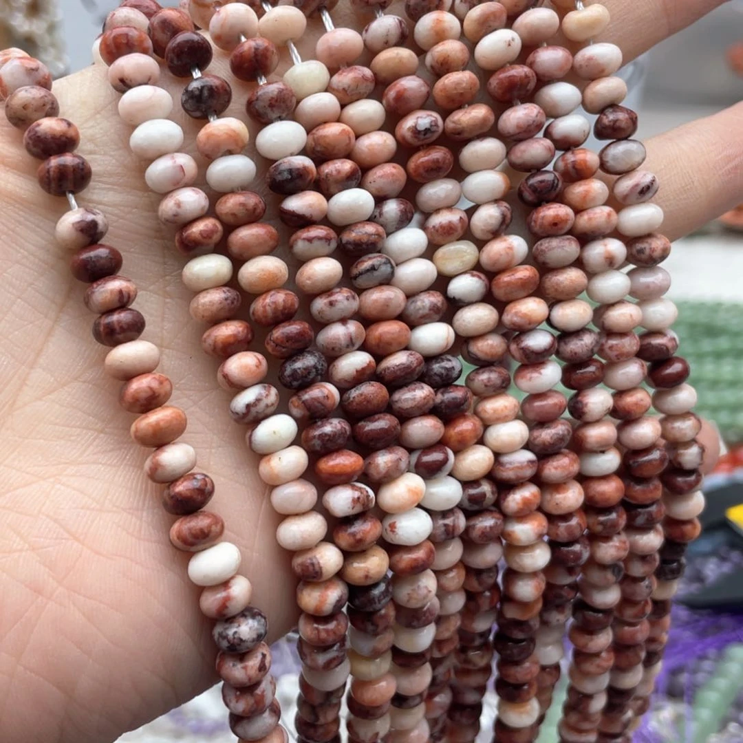 玛瑙/玉髓合金珠宝半成品a42不退换一条装卡6红网石算盘珠