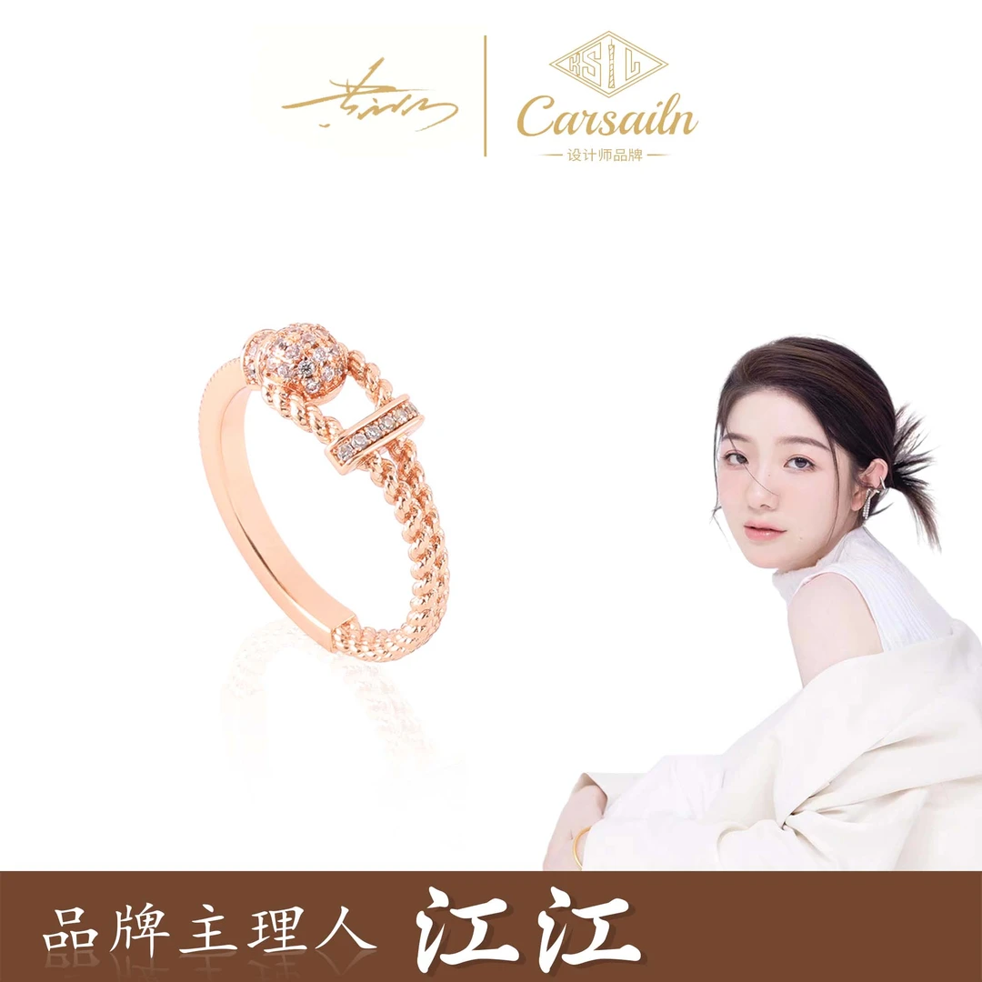 铜合金锆石戒指 CNC精工 蹄蹄满镶轻奢戒指3338