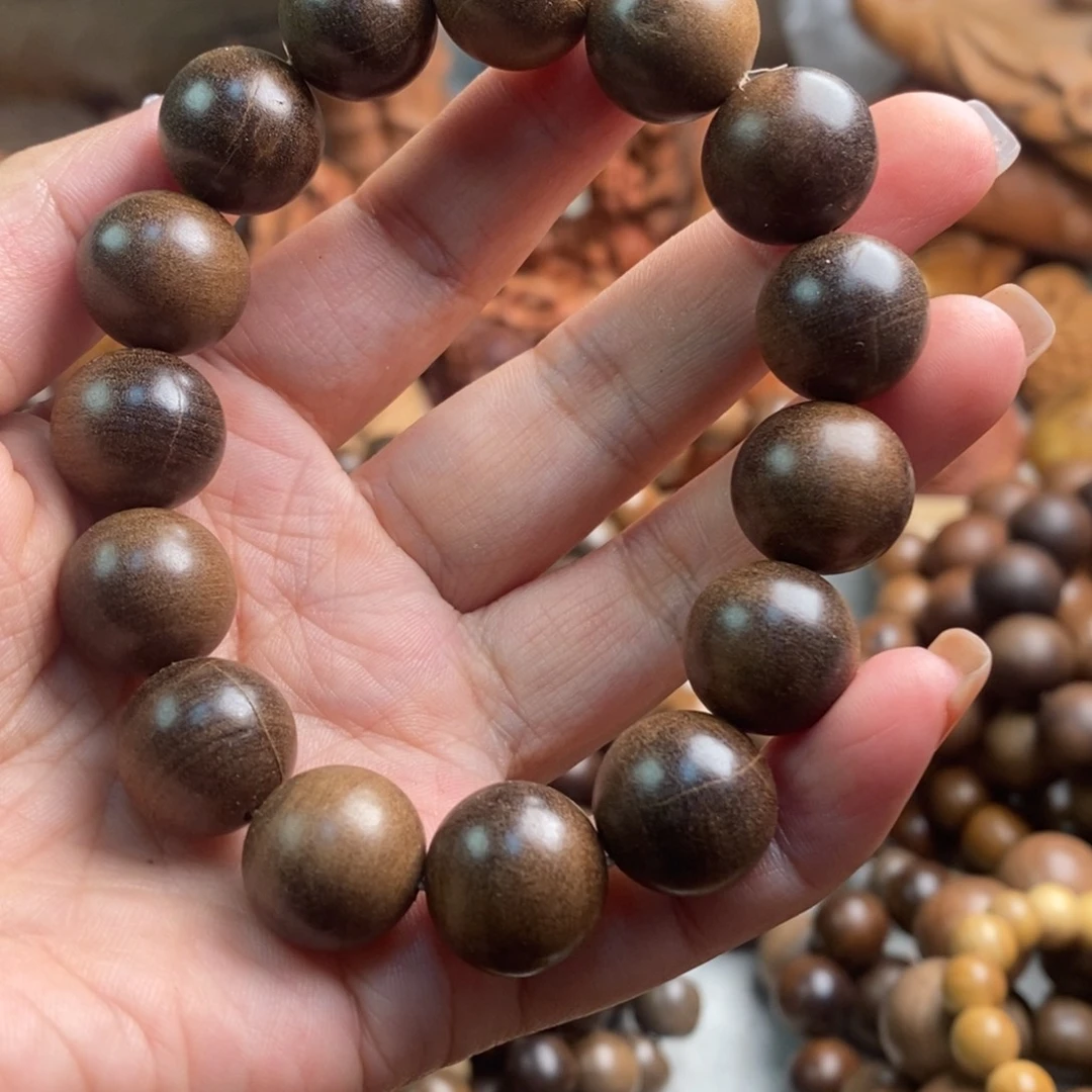 手串/手链檀香木印度迈索尔老山檀大瑕疵奶香1.5
