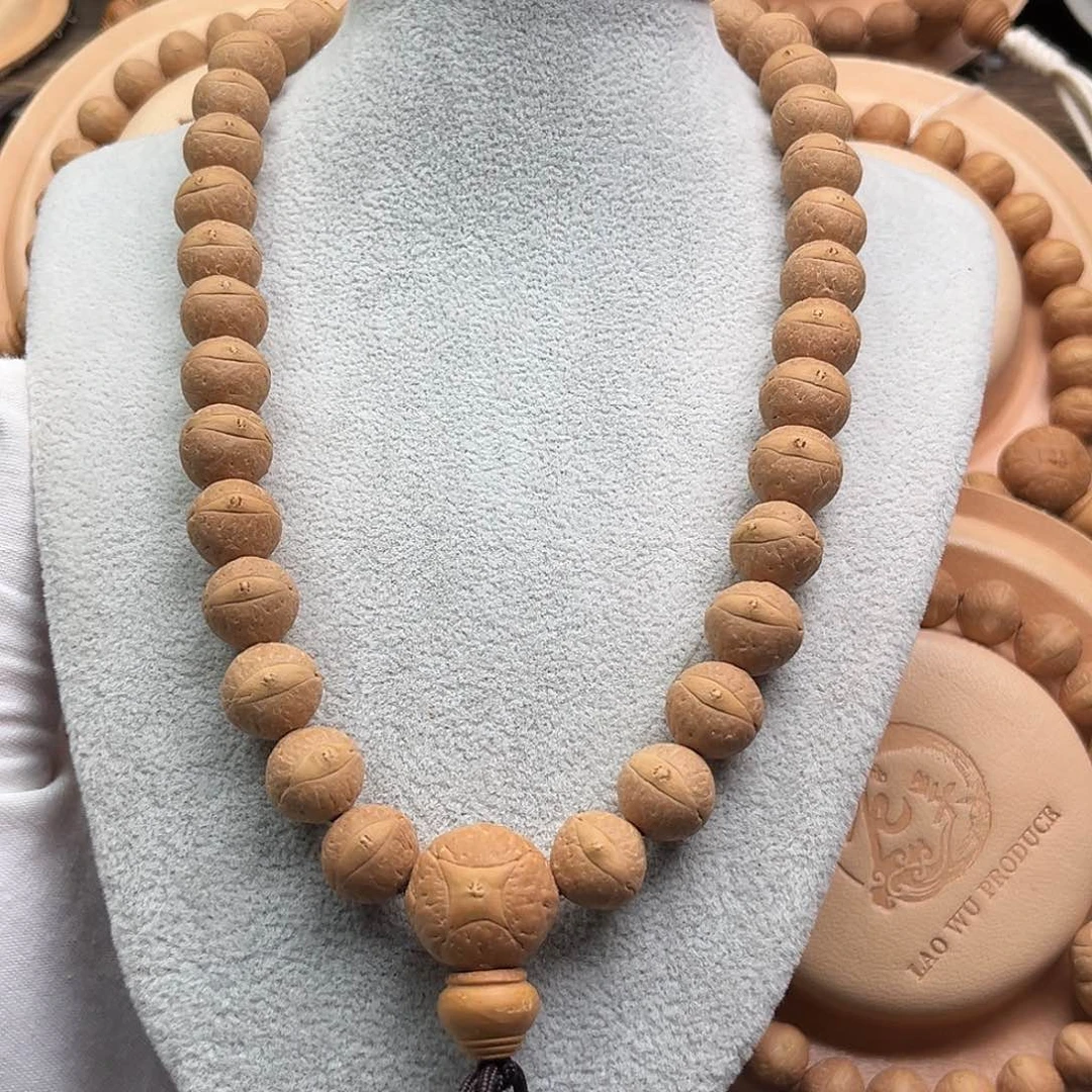 凤眼菩提手串精品12mm36颗玉化皮质高密度压手感十足