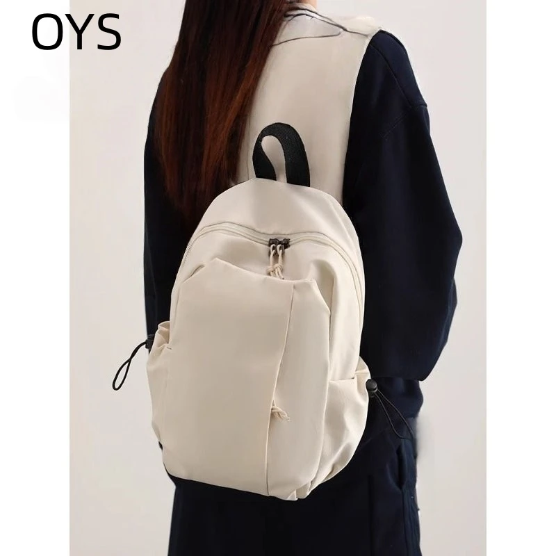 休闲学院简约拉链分层款竖款日式单肩包百搭潮流女大学生韩版纯色