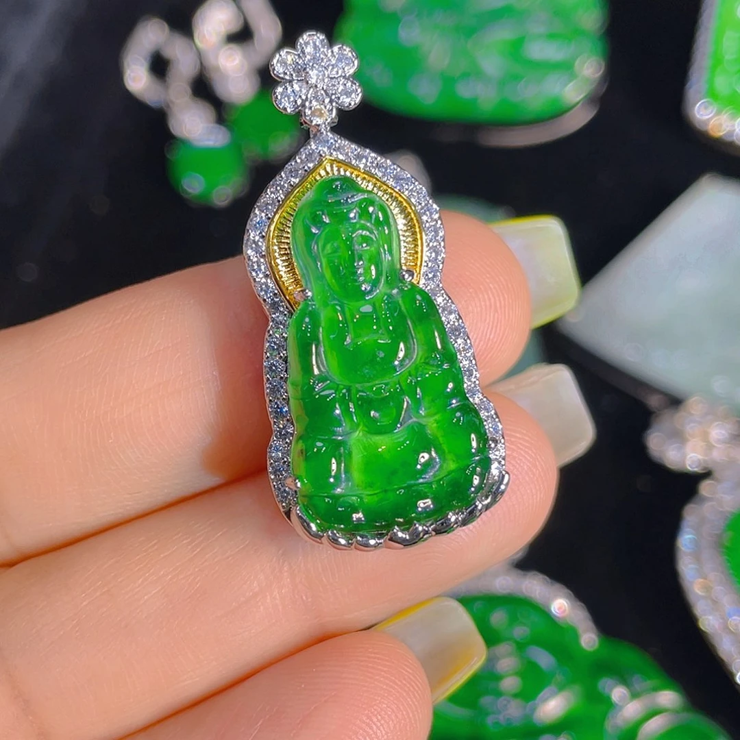 翡翠未镶嵌颈饰天然