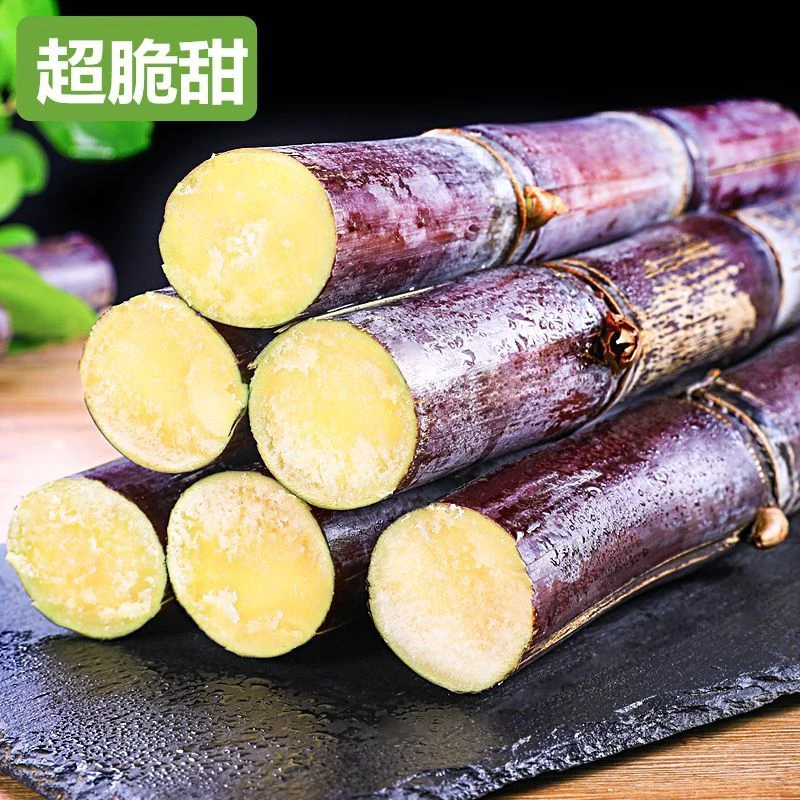 广西黑皮甘蔗5斤9斤嫩甘蔗整箱包邮脆甜多汁现砍现发水果甘蔗20