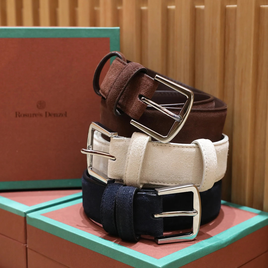 【253606089】实用与品味 精致休闲哑光牛反绒男士百搭皮带腰带