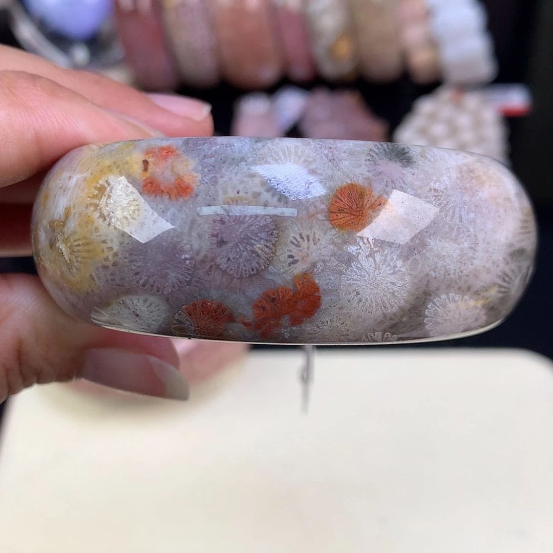 【闪购商品】颈饰未镶嵌硅化珊瑚（珊瑚玉）10号梦幻55圈