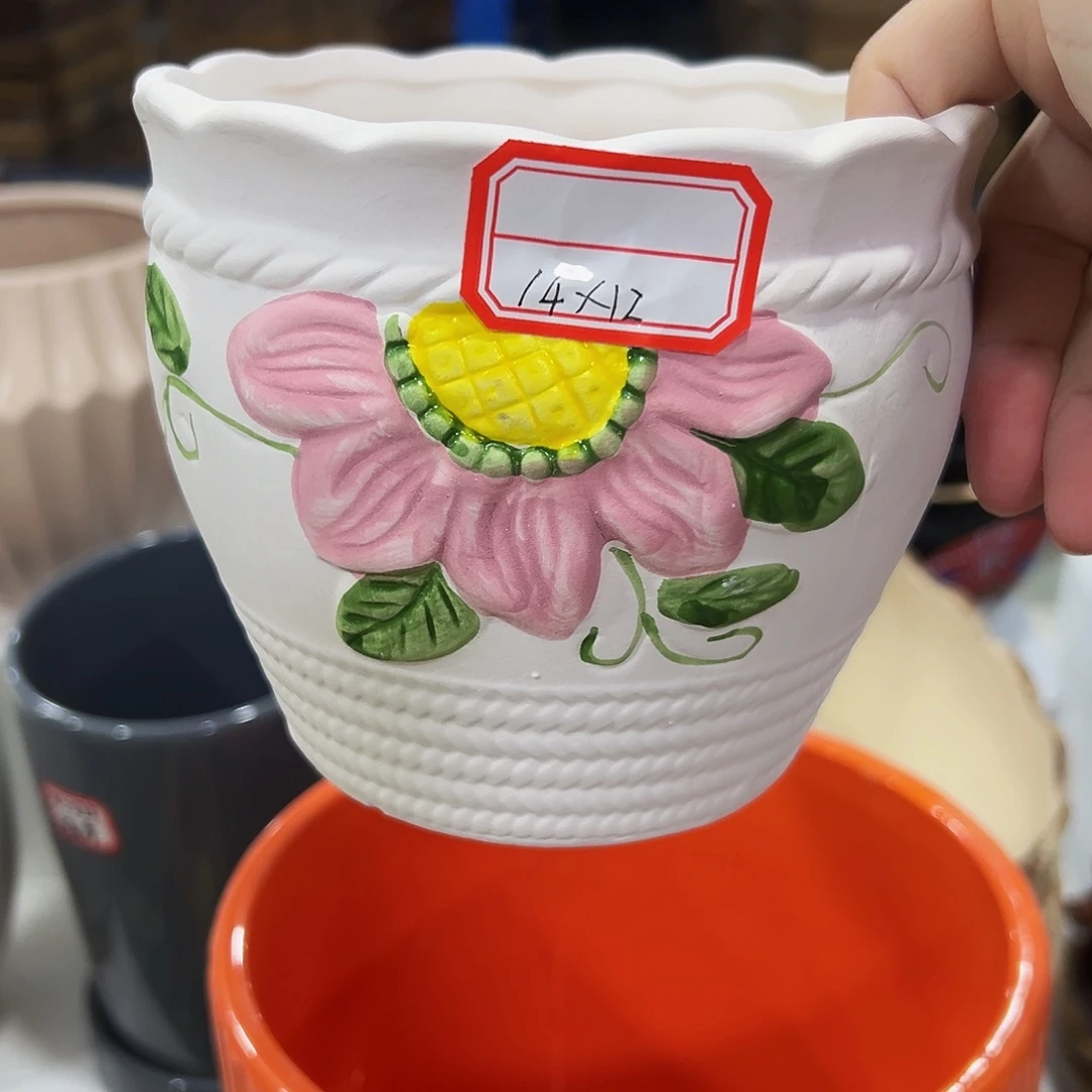 外贸尾单陶瓷花盆凑10米包邮