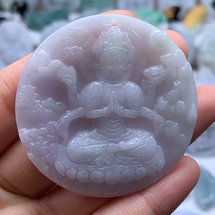 翡翠未镶嵌颈饰观音福利