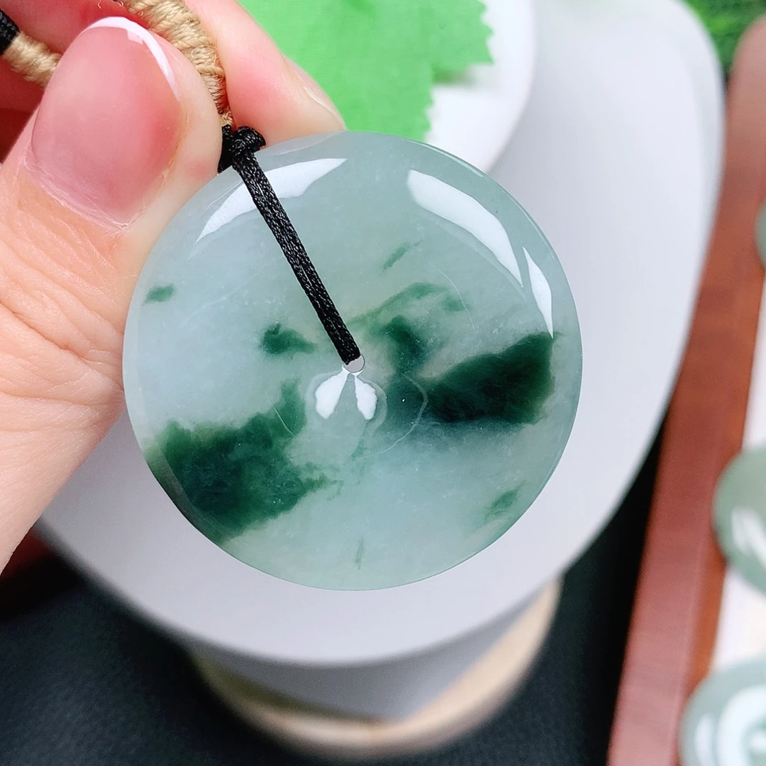 翡翠未镶嵌颈饰平安38-5.7