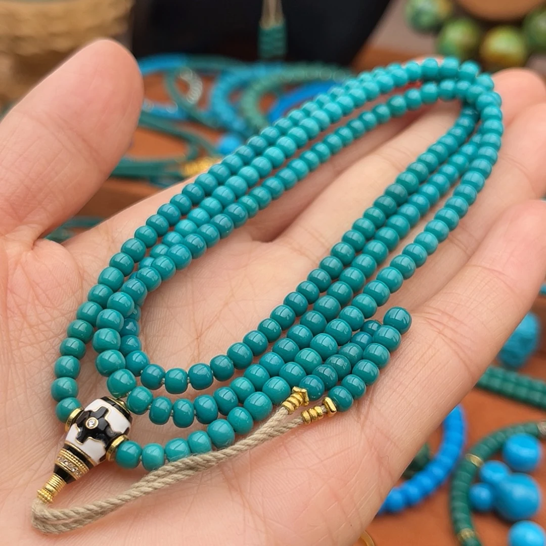 绿松石18K金镶嵌珠宝奇石