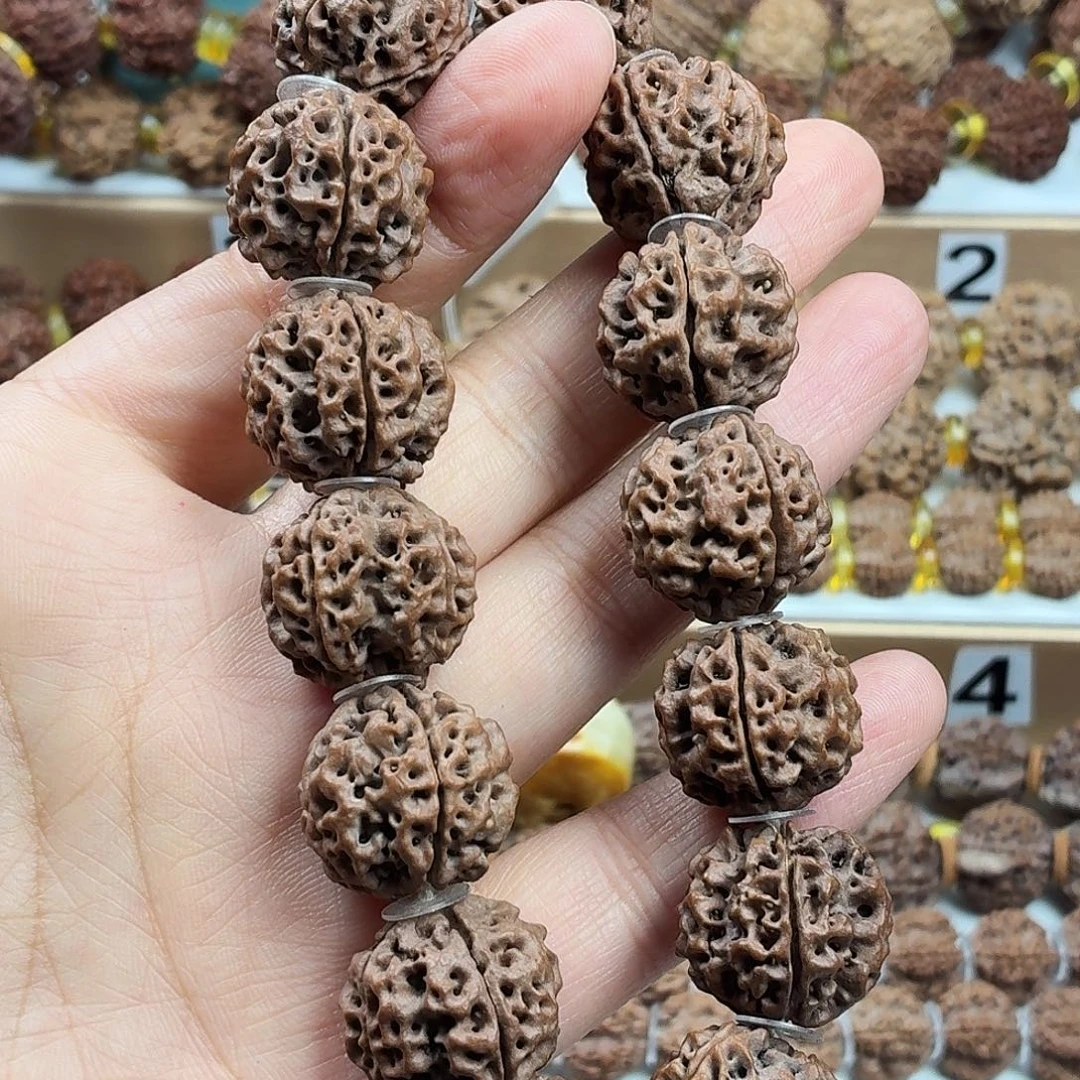 金刚菩提手串稀有精品4瓣蜂窝双龙