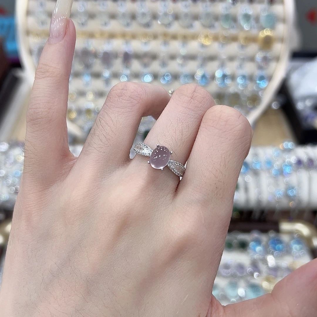 萤石银S925镶嵌戒指