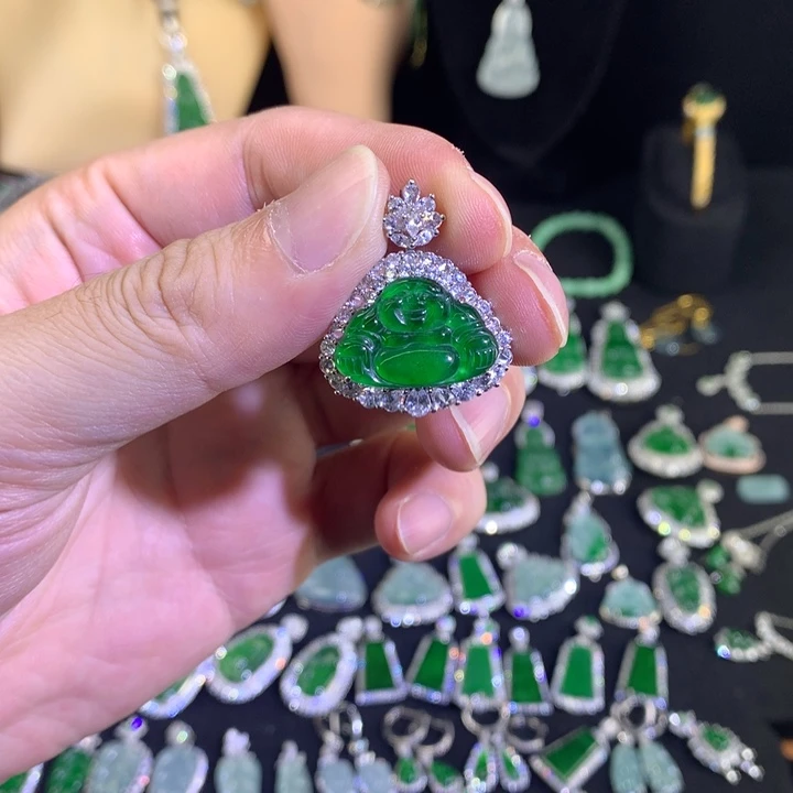 银S925镶嵌手链翡翠