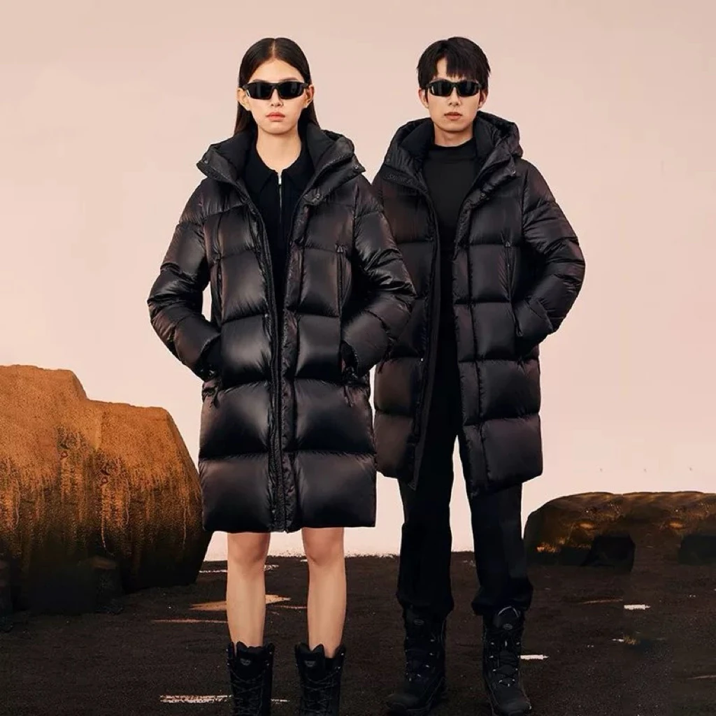 【【中长款】】只卖真羽绒现货+运费险男女同款奢品定制羽绒服HJZCK