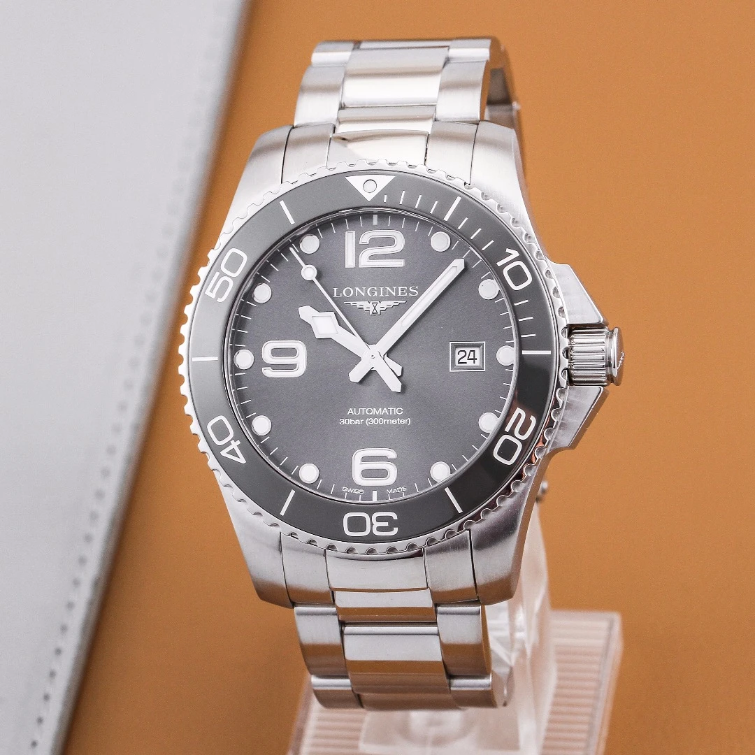 99新 Longines/浪琴 康卡斯系列L3.782.4.76.6自动机械男士腕表