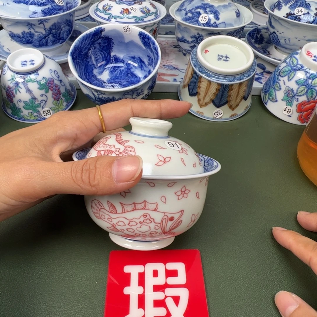 陶瓷景德镇纯手工纯手绘茶具木木91