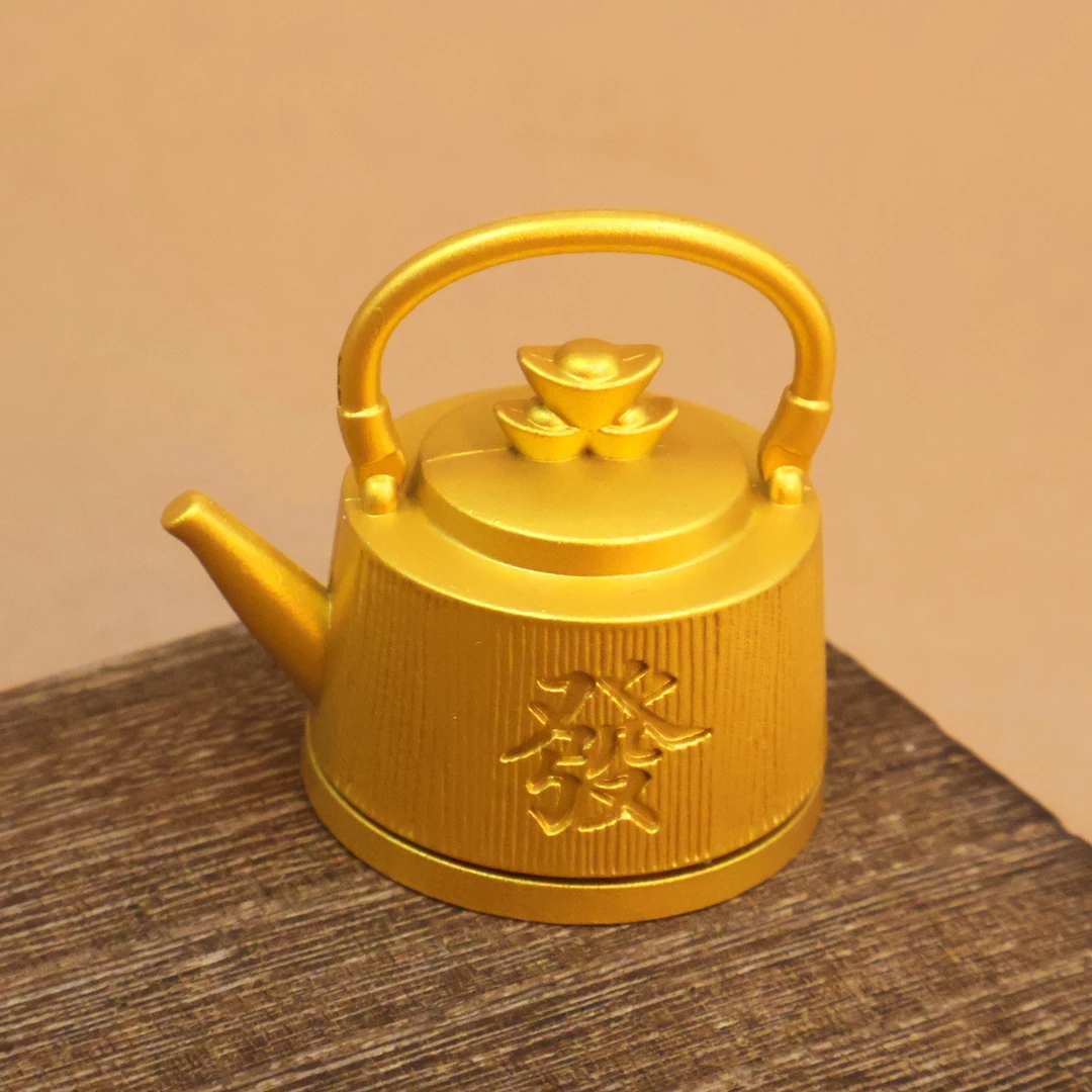 创意元宝发财把把壶迷你茶壶家居装饰摆件