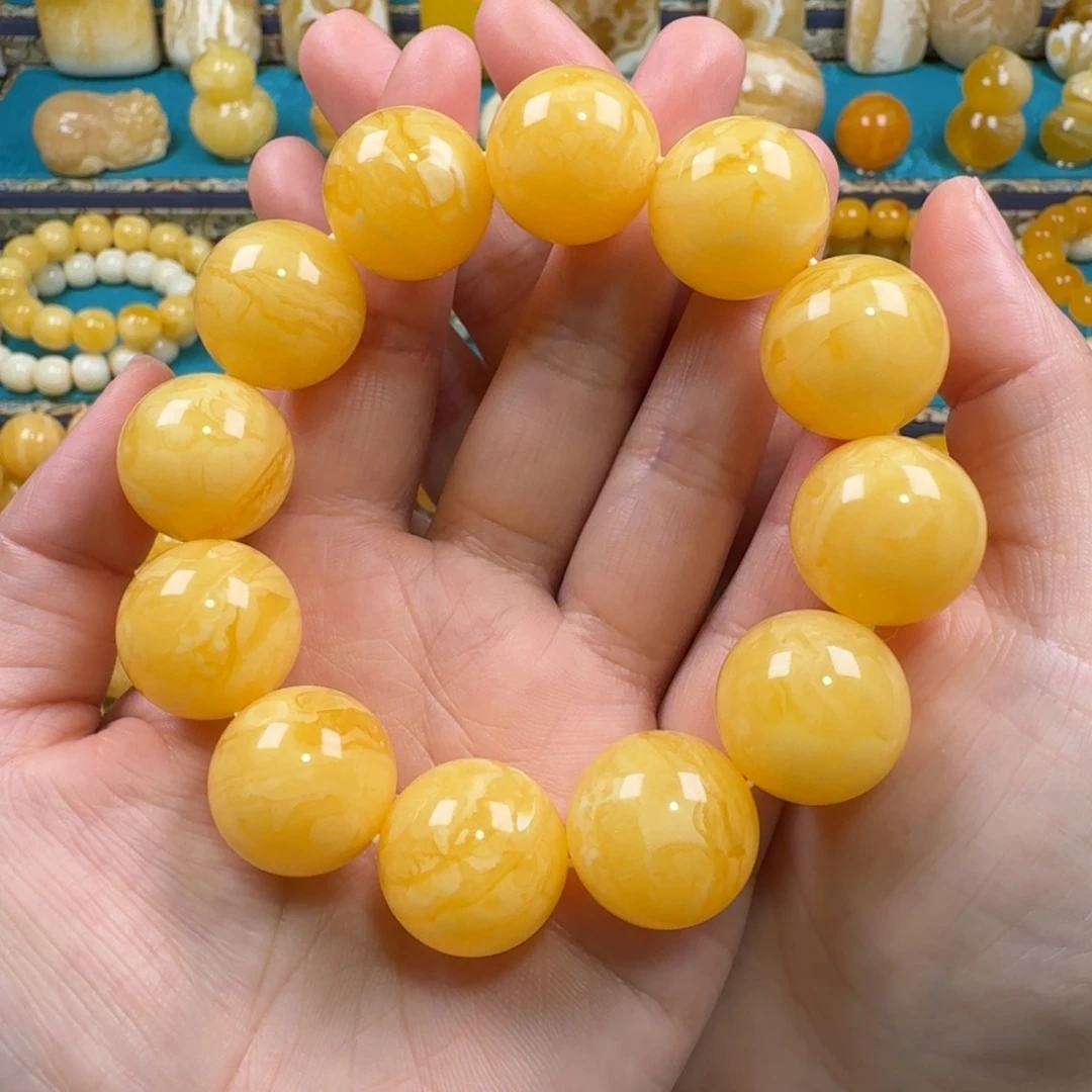 琥珀未镶嵌手链同料