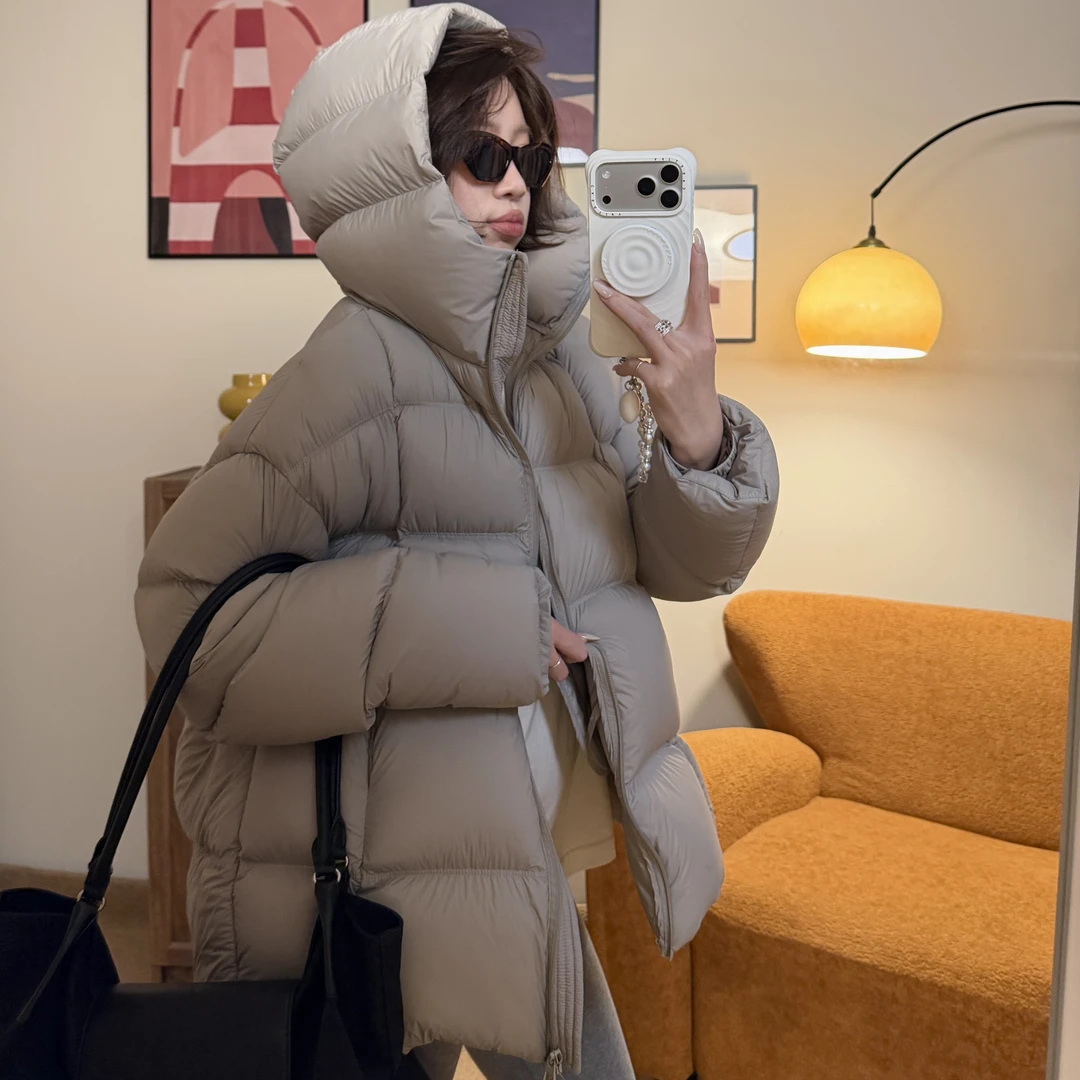 【范范专属】95白鹅绒新款2025秋冬穿搭中长保暖羽绒服9002