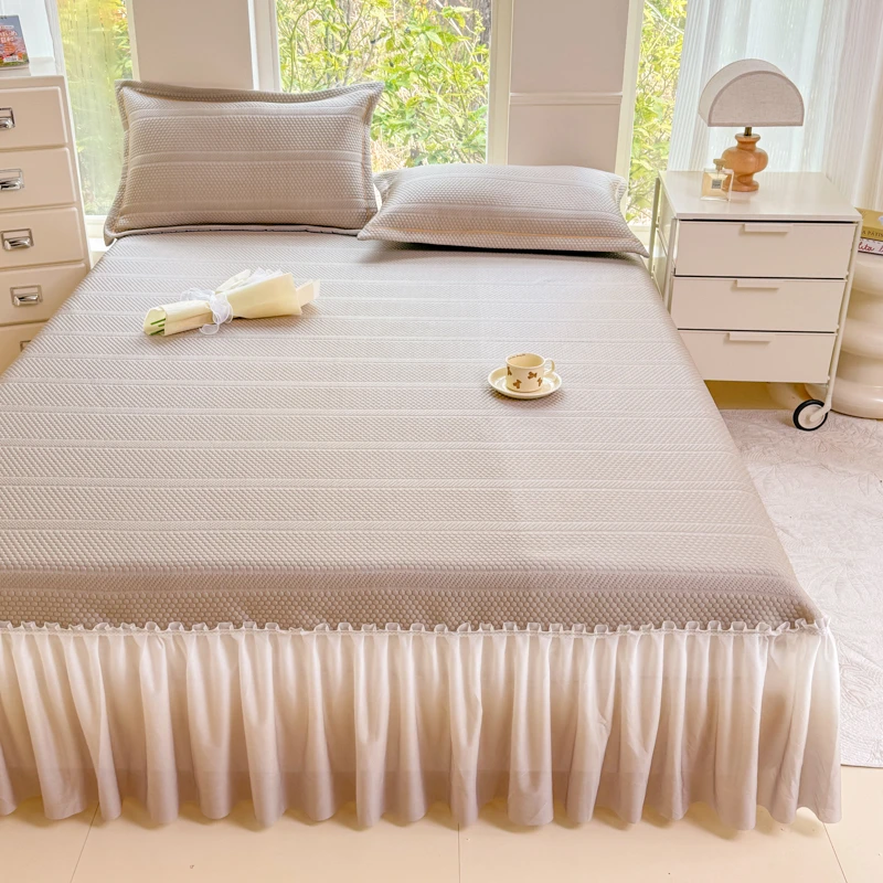 冰豆豆软凉席夏天专用 A类可机洗冰丝席乙纶舒适清凉空调席三件套