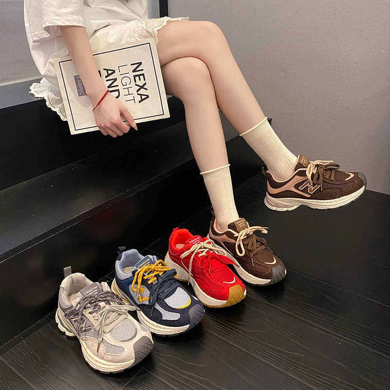 贾不假老爹鞋2025夏季新款时尚百搭休闲鞋运动鞋增高网面透气女鞋