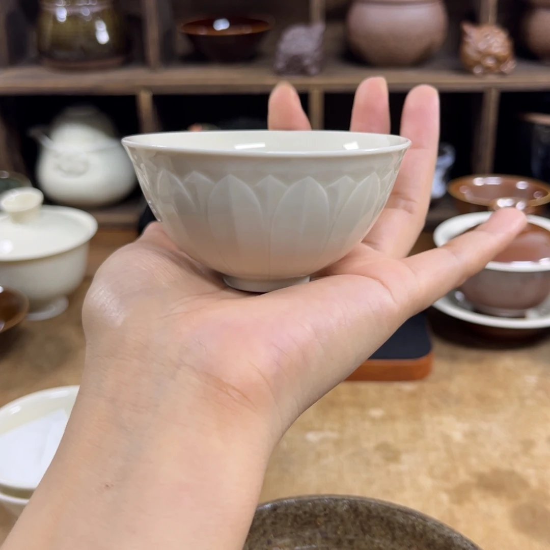 特惠价 定瓷 莲瓣杯