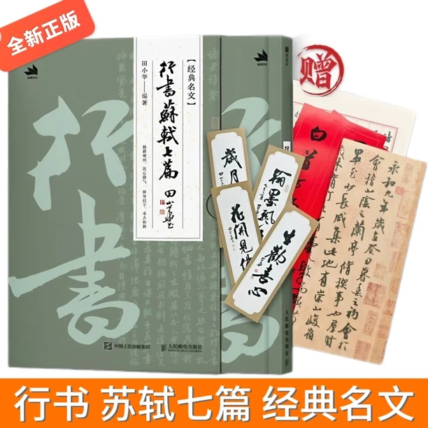 行书苏轼七篇 田小华书法行书临摹鉴赏 名家苏轼苏东坡文章字帖