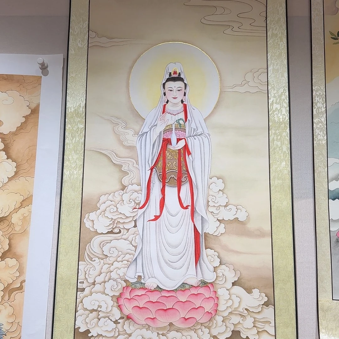 ᥫ***⁴国画国画白衣观音一副