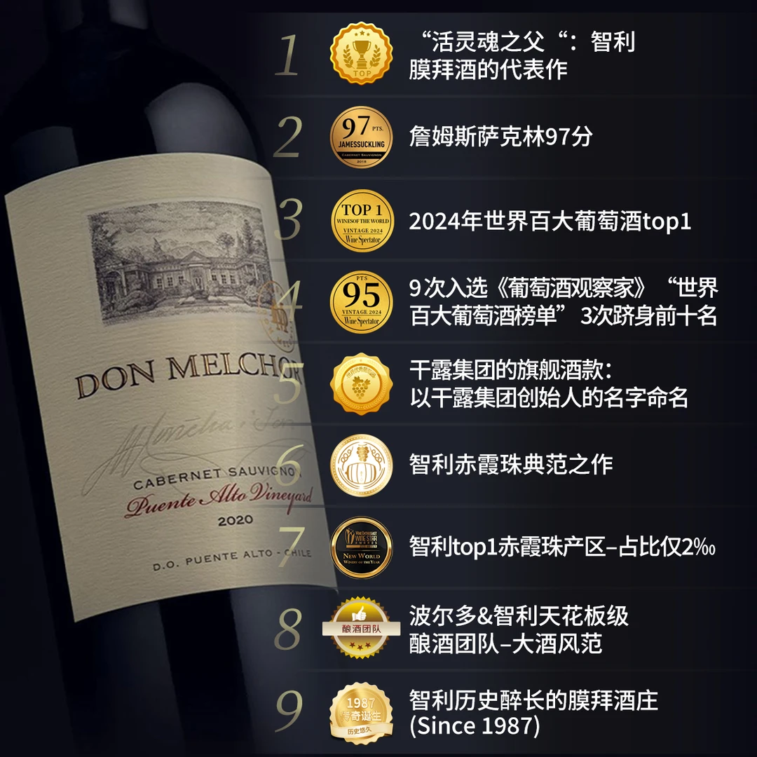 干露魔爵红DonMechol赤霞珠750ml单支  智利原瓶进口宴请商务送礼