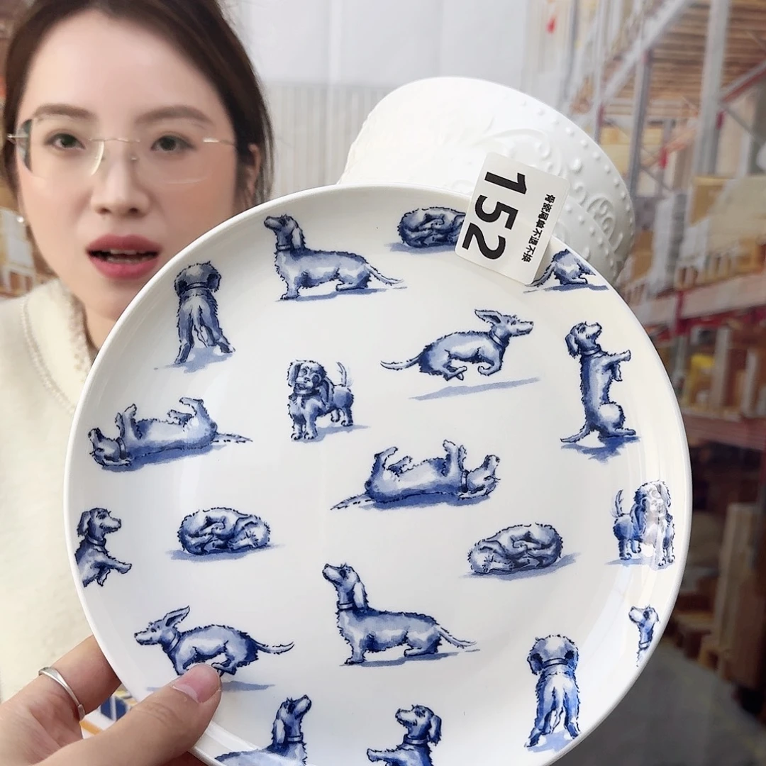 骨瓷20cm一个平盘瑕疵品不忒不还(39米包邮)