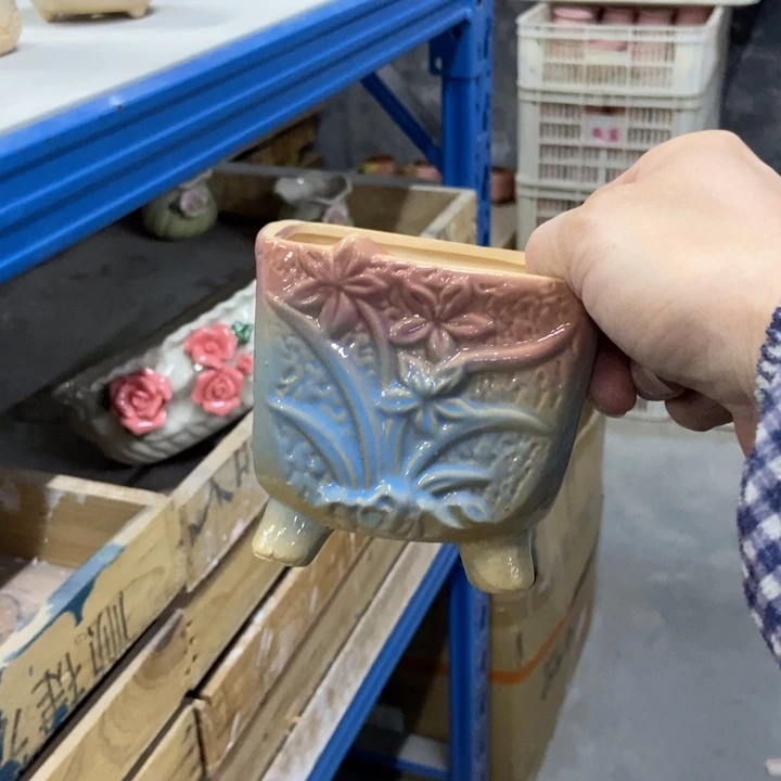 陶瓷花盆单场满9.9发9.5*9