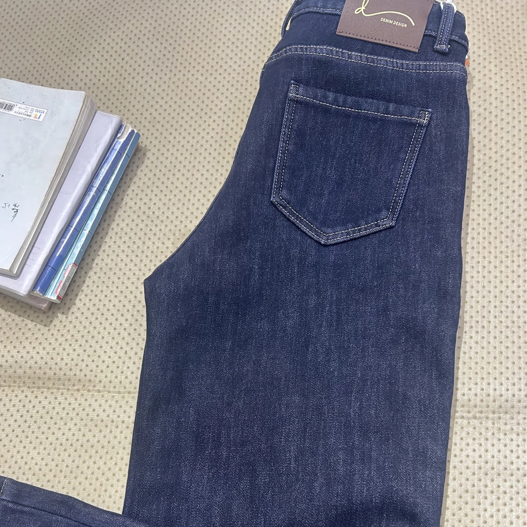 9961款丹宁蓝直筒牛仔加绒