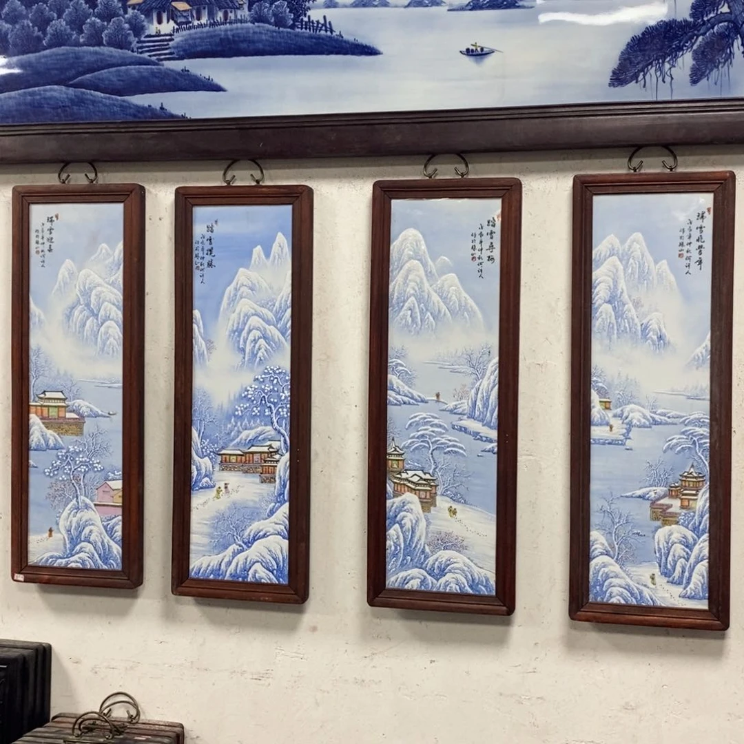 瓷片80*28*4 景德镇瓷板画柴窑烧制