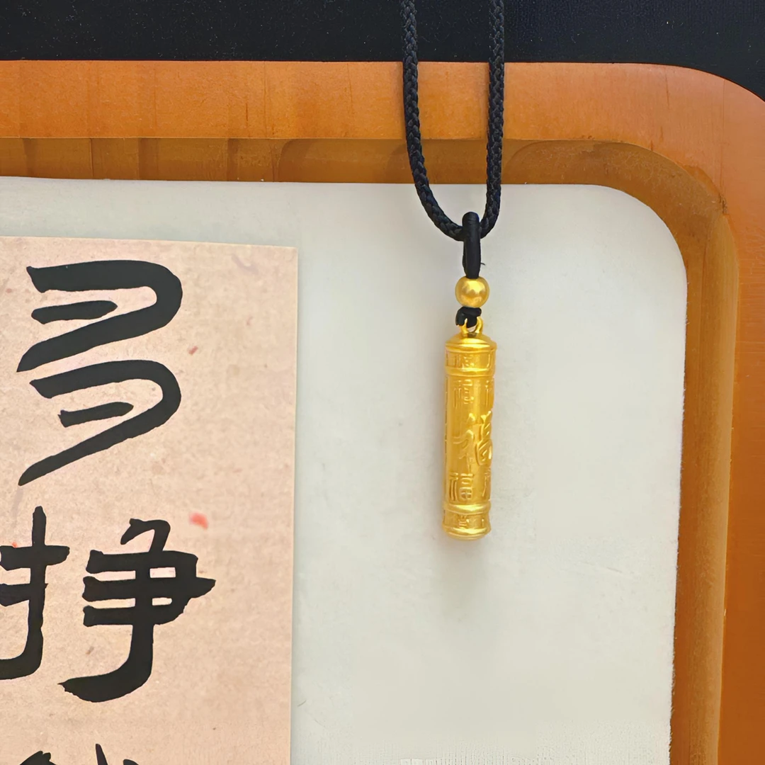 合金吊坠 百福柱实心立体雕刻男女精工吊坠个性