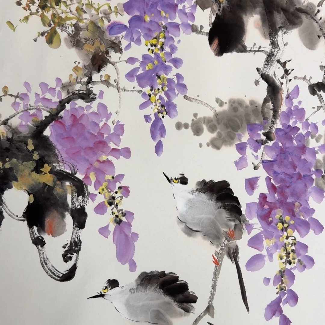 国画国画作品山水花鸟纯手绘