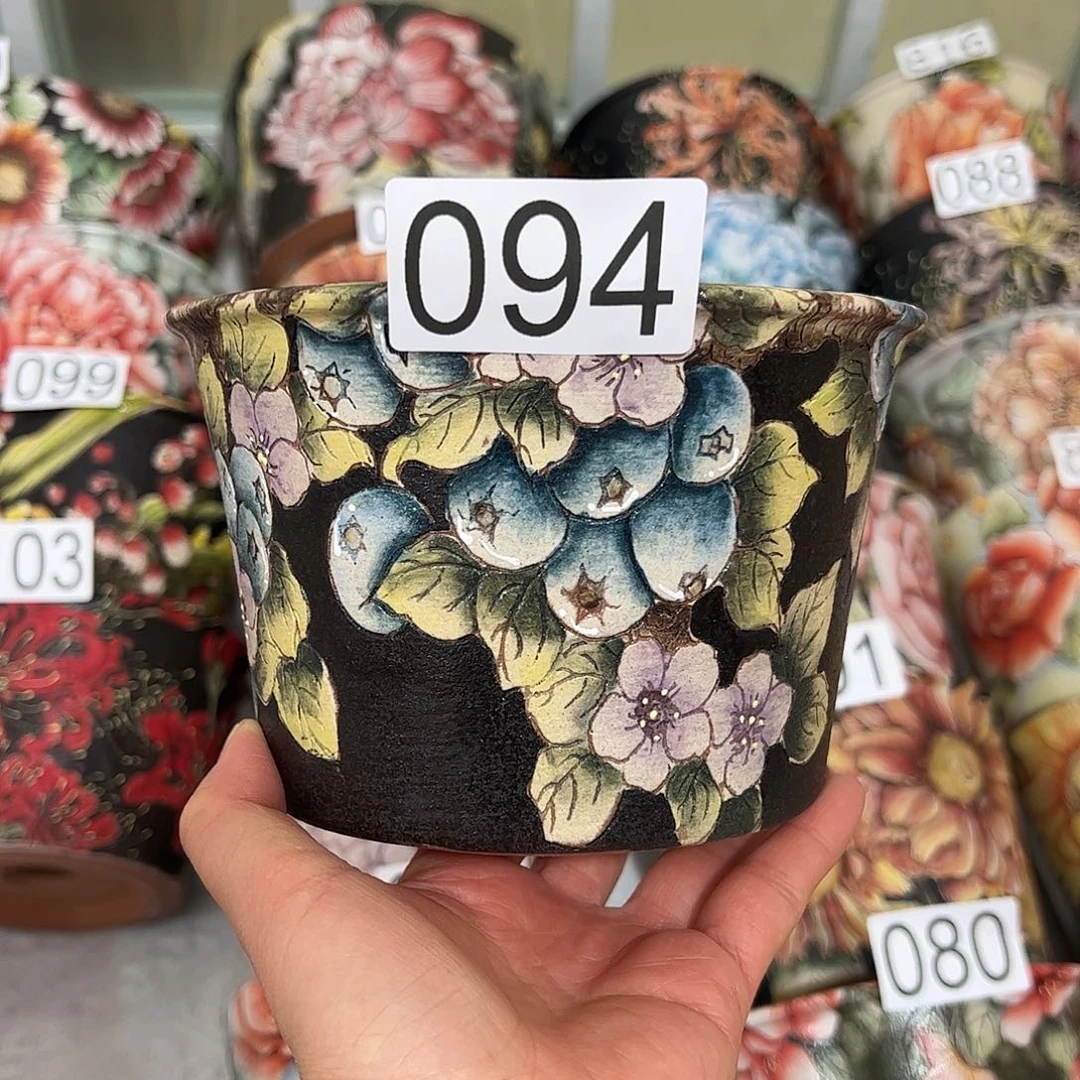 景德镇炫彩手绘口14高10.5