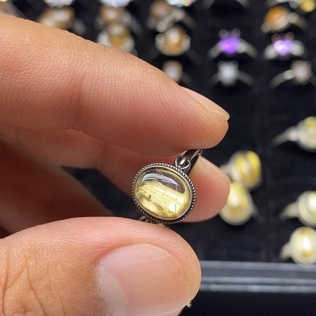 银S925镶嵌珠宝半成品水晶