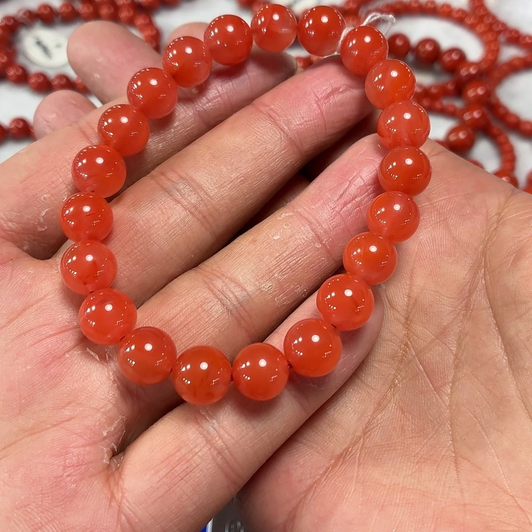 南红玛瑙未镶嵌手链