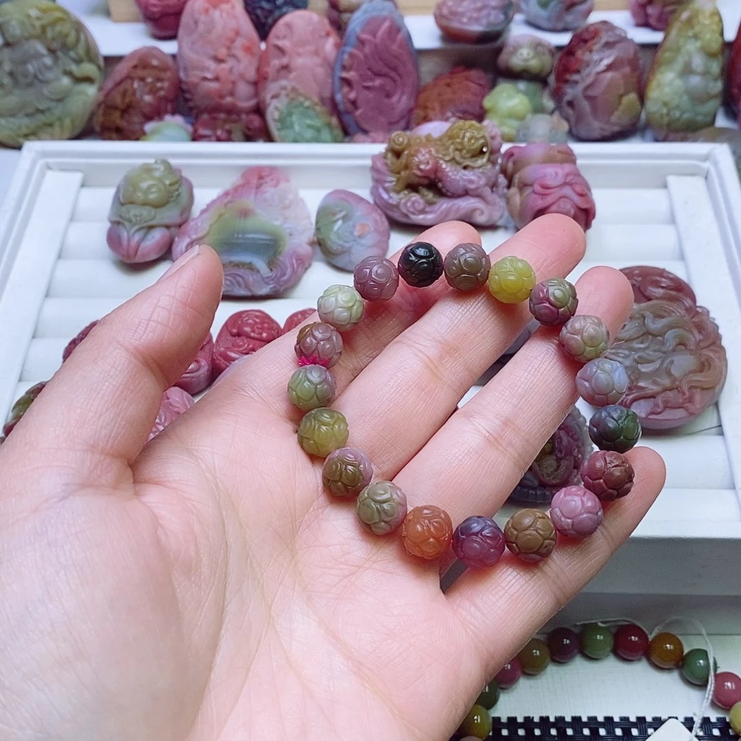 玛瑙/玉髓盐源玛瑙手链未镶嵌