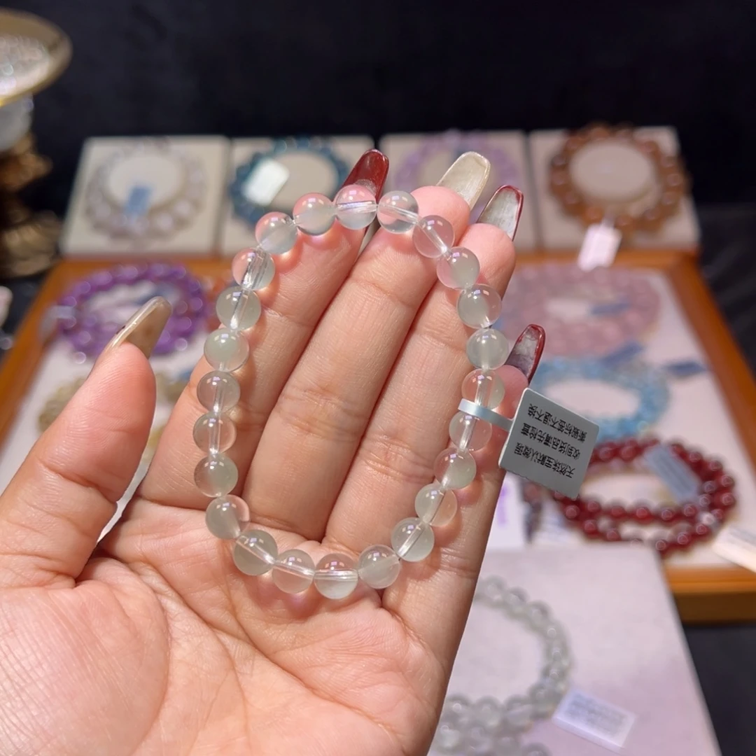 水晶手串未镶嵌p****p天眼翠幽灵7.8m m